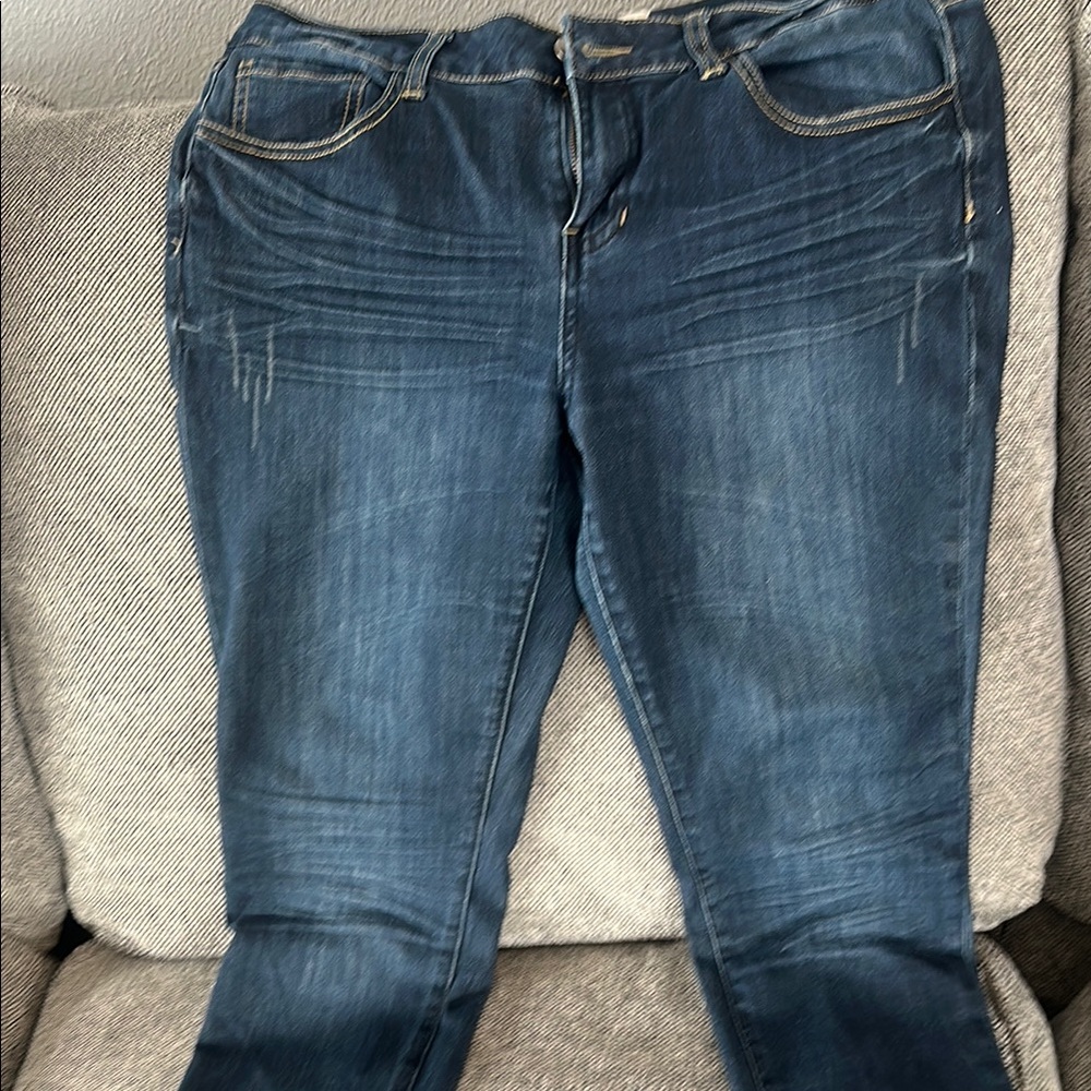 Mind Code Blue Straight Leg Jeans